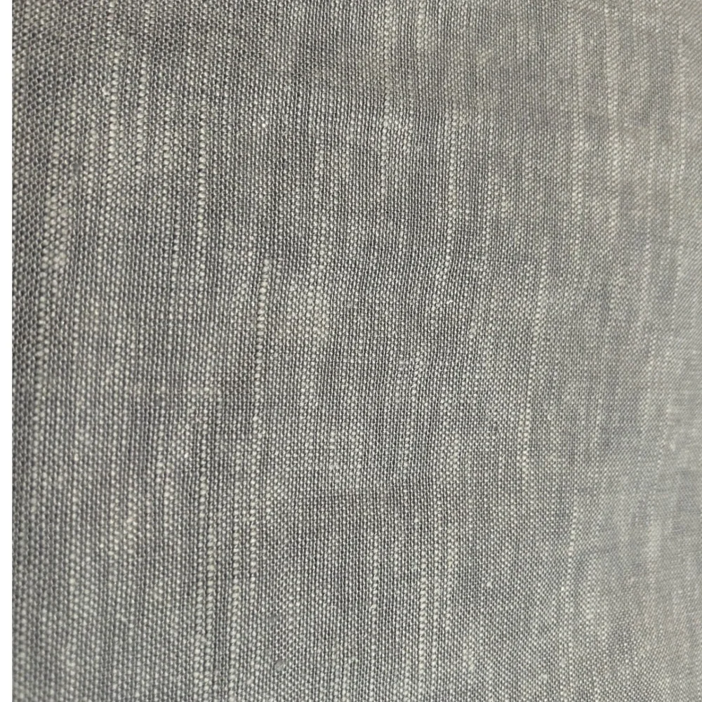 Pottery Barn Grey Linen Cotton Blend Lined Curtain Panel 50x108 Back Tab Rod